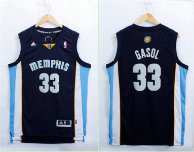 Maillot De Basket Memphis Grizzlies Marc Gasol 33 Tissus Sportif Fans Edition Bleu